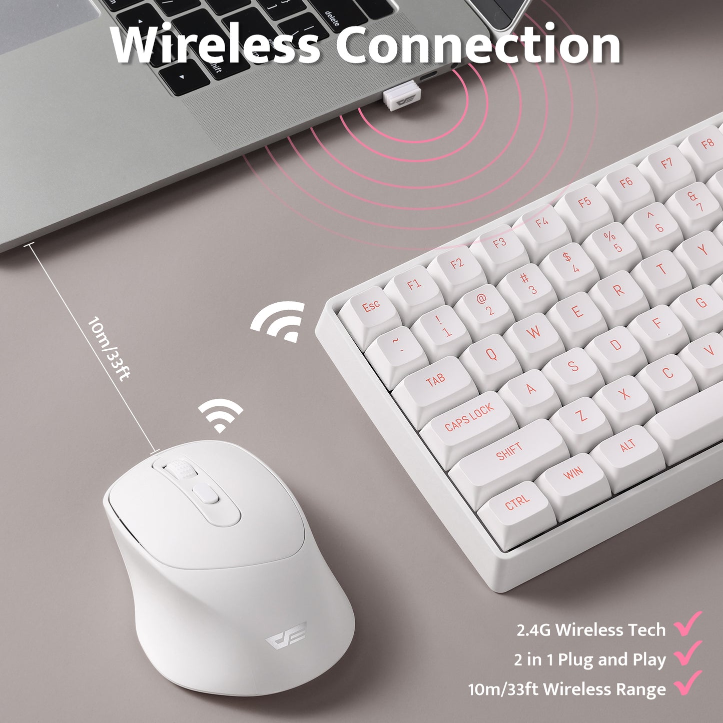 GK104 Wireless Mechanical Keyboard and Mouse Combo