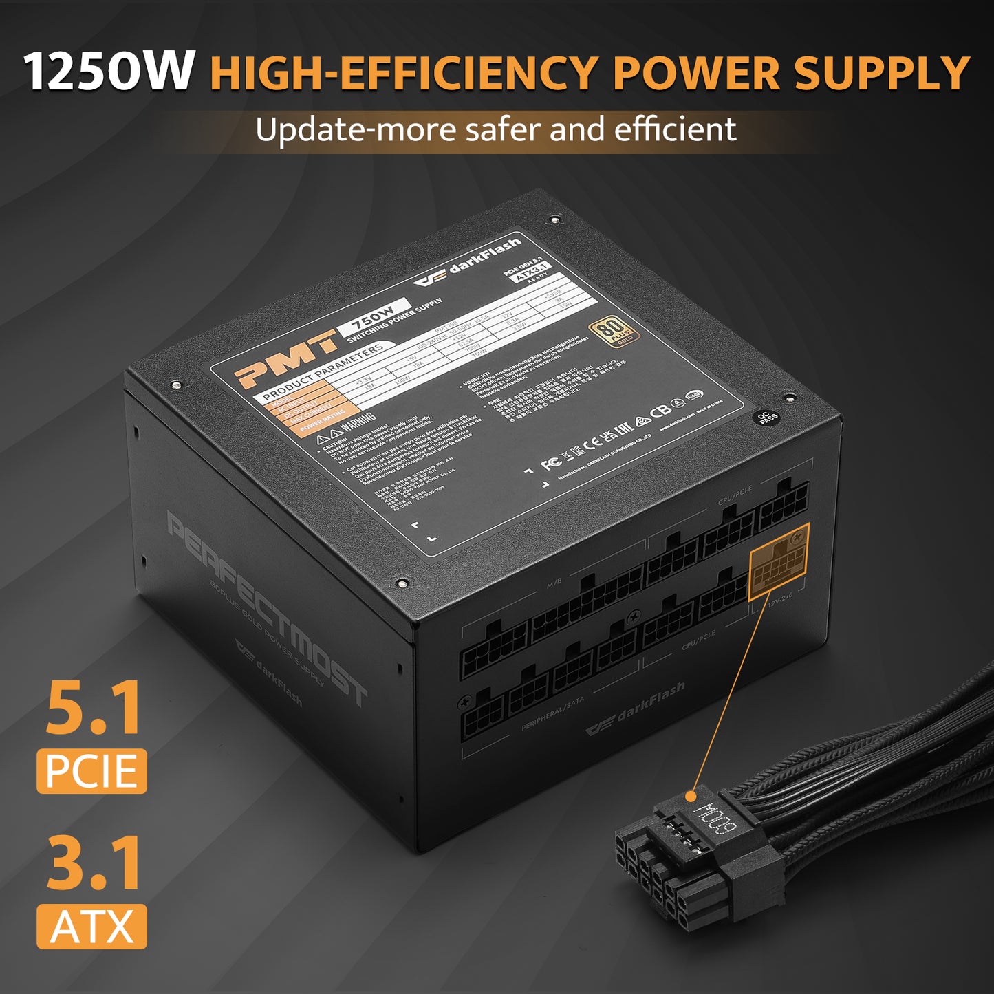 PMT1250 Gold Fully Modular Power Supply