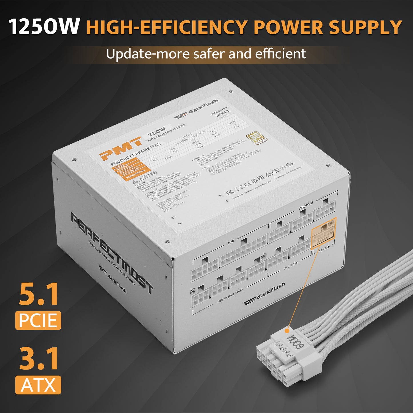 PMT1250 Gold Fully Modular Power Supply