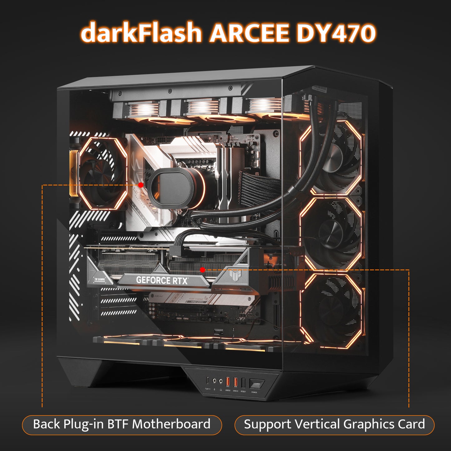 DY470 Full-Tower ATX Gaming PC Case