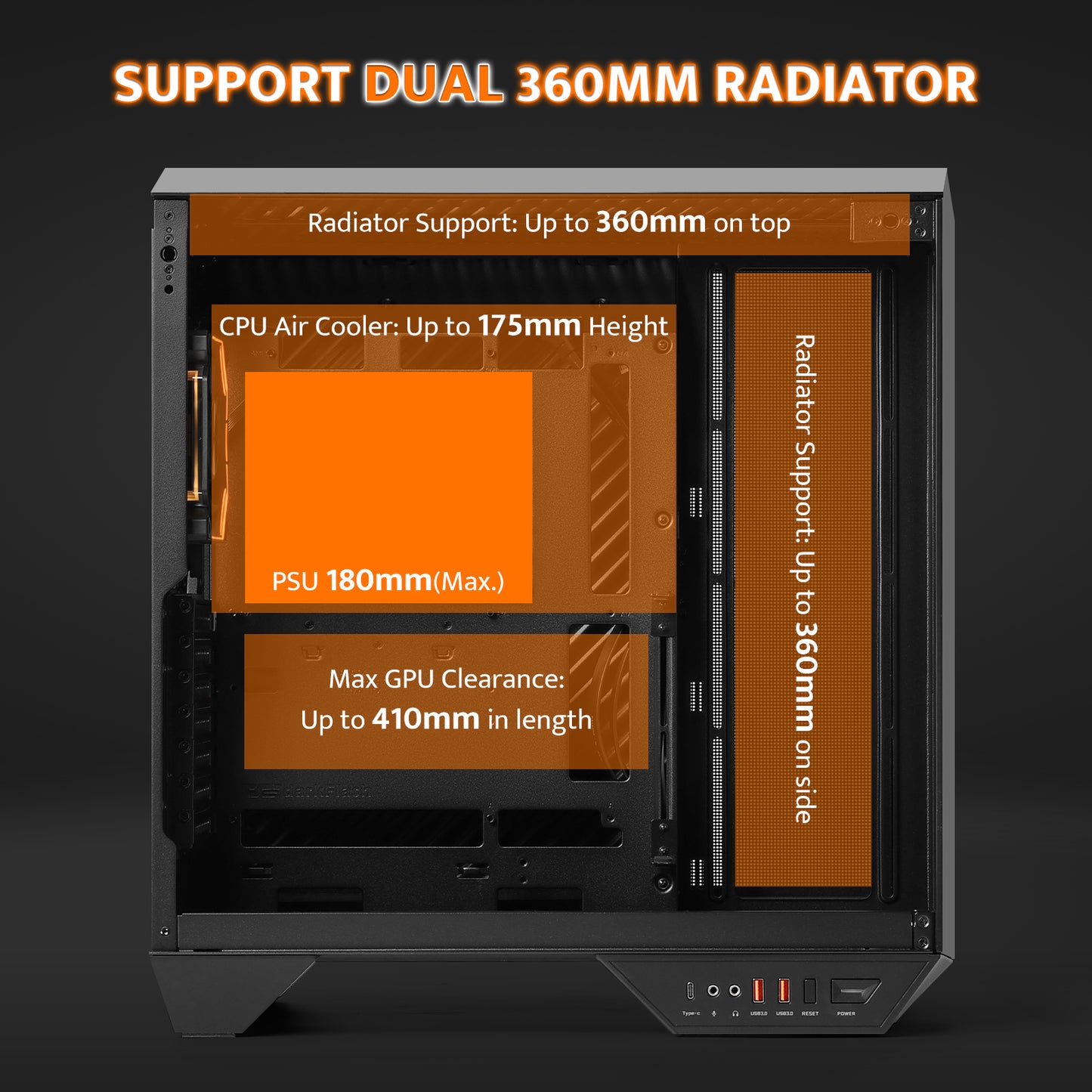 DY470 Full-Tower ATX Gaming PC Case