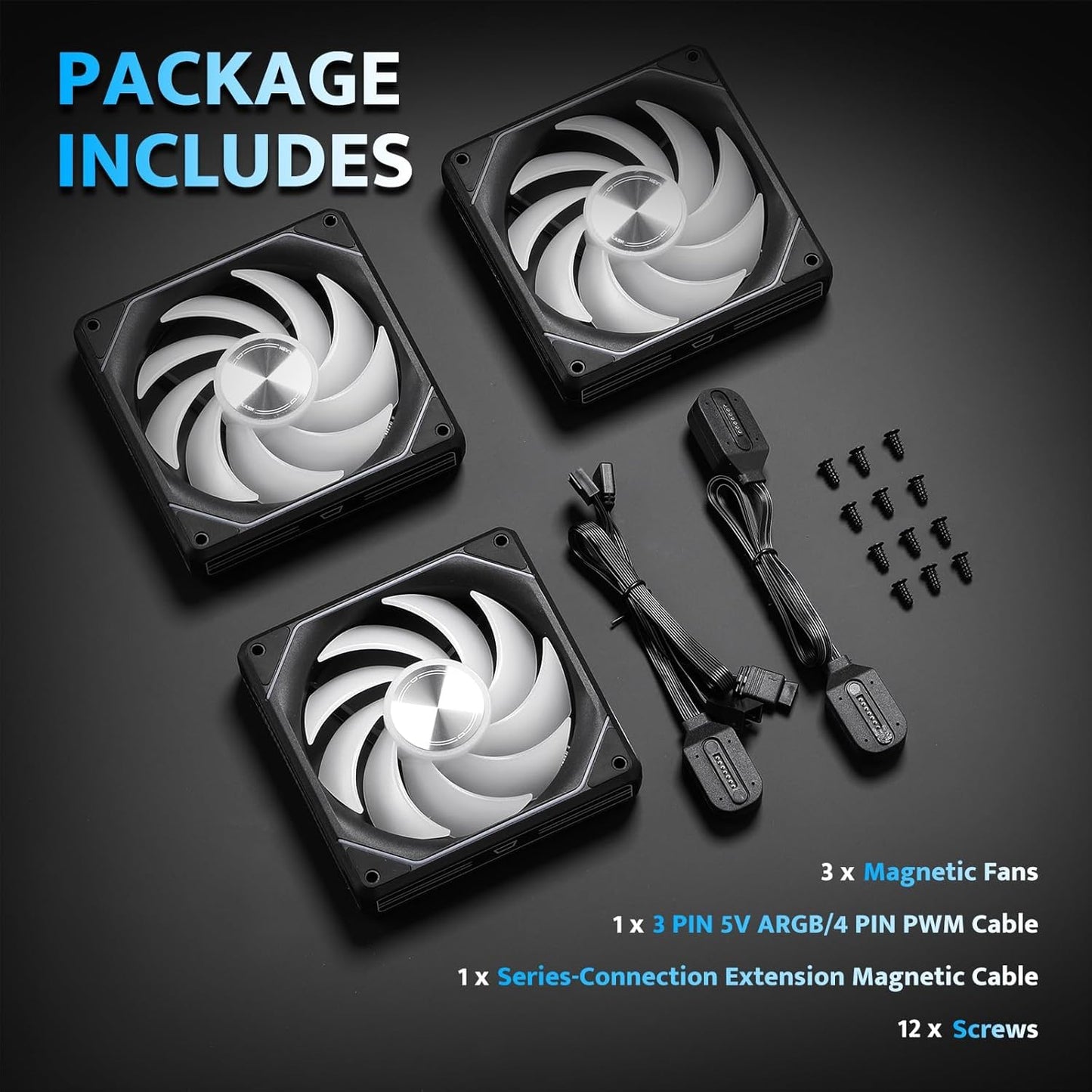 G24 Magnetic ARGB Case Fans (120mm)