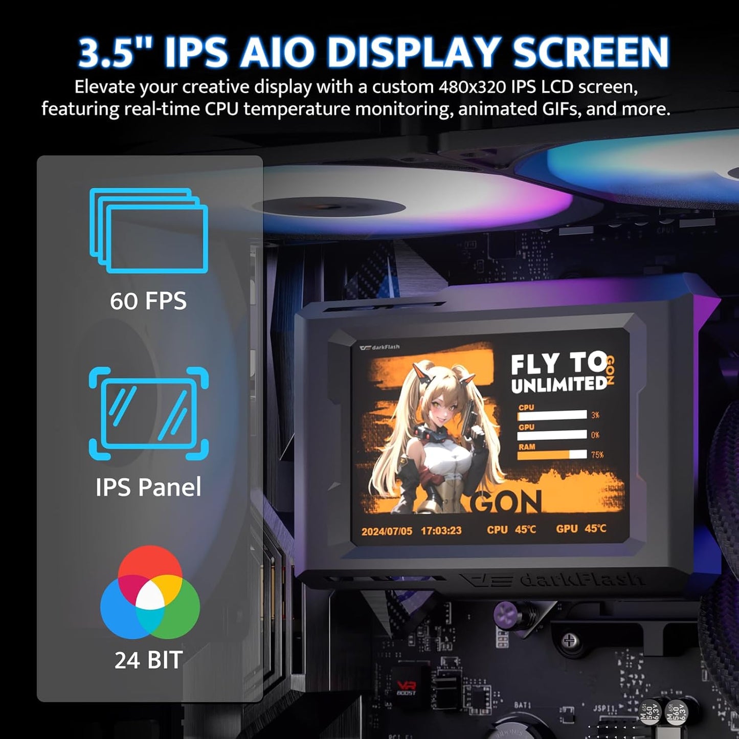 3.5in AIO Display Screen Upgrade Kit LCD Screen