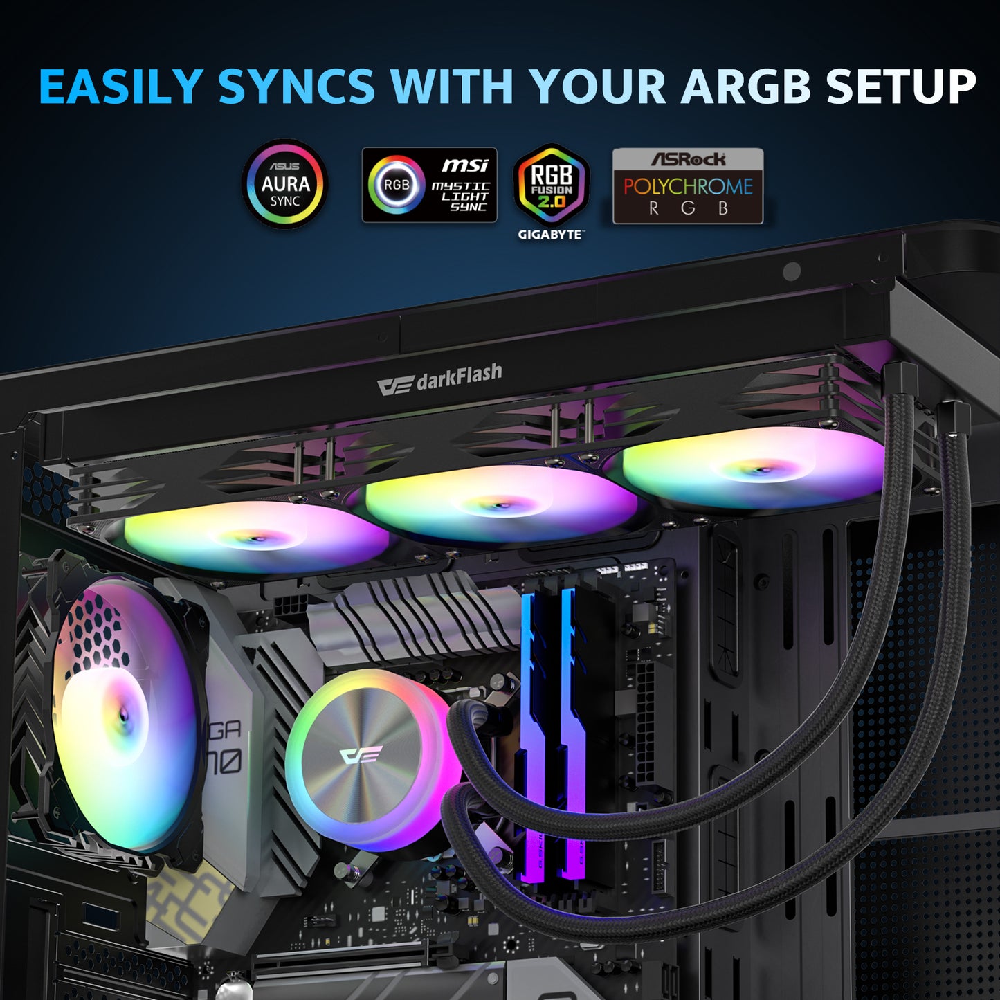 easily syncs with your argb setup