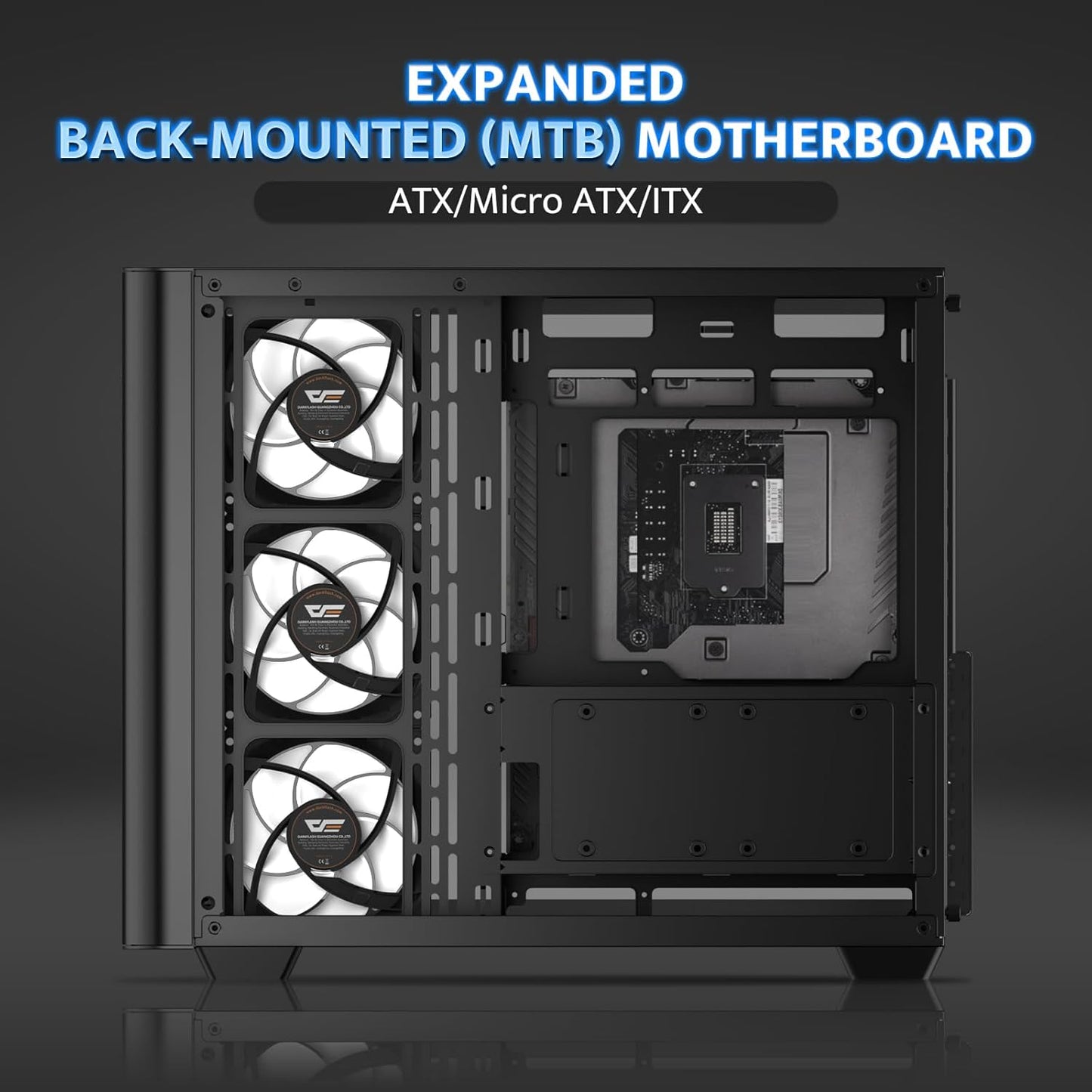 back-mounted motherboard