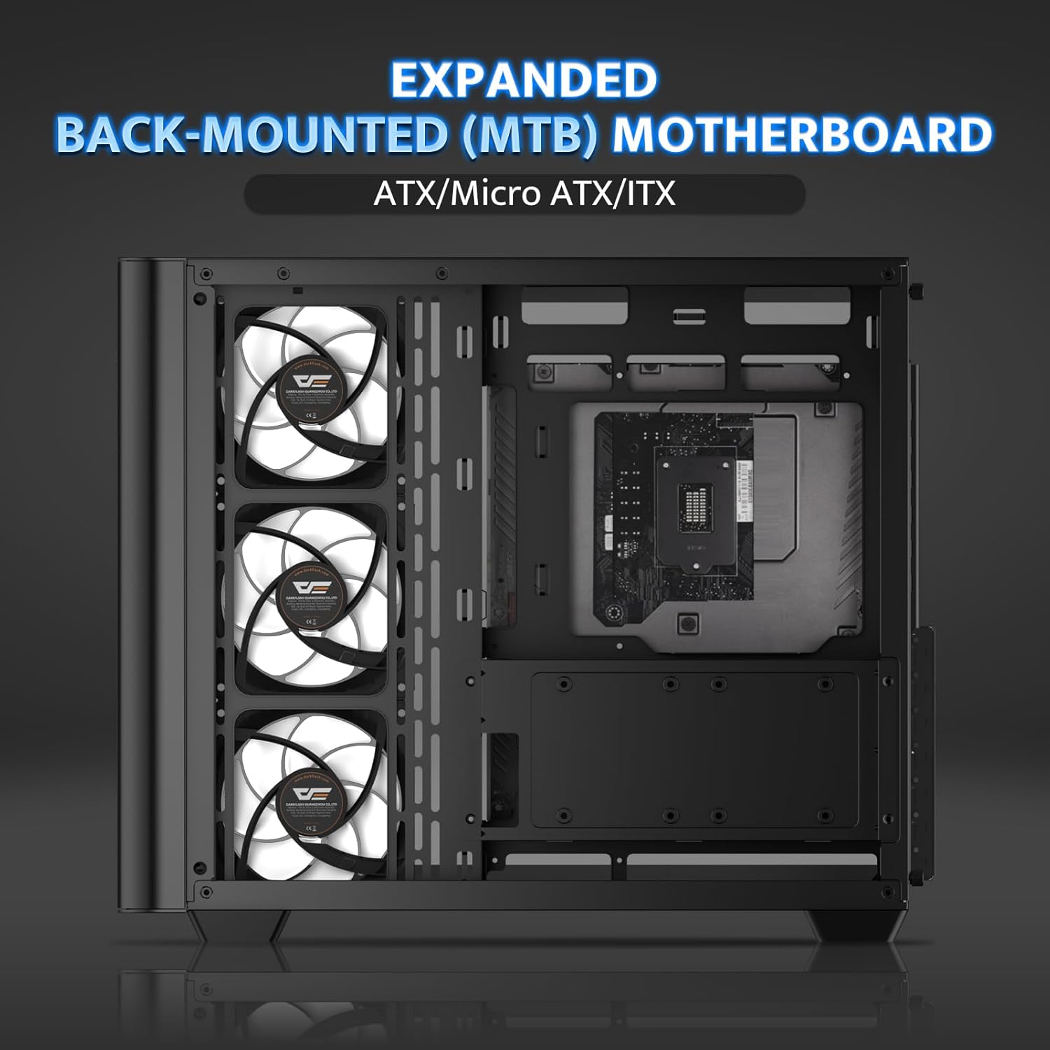 back-mounted motherboard