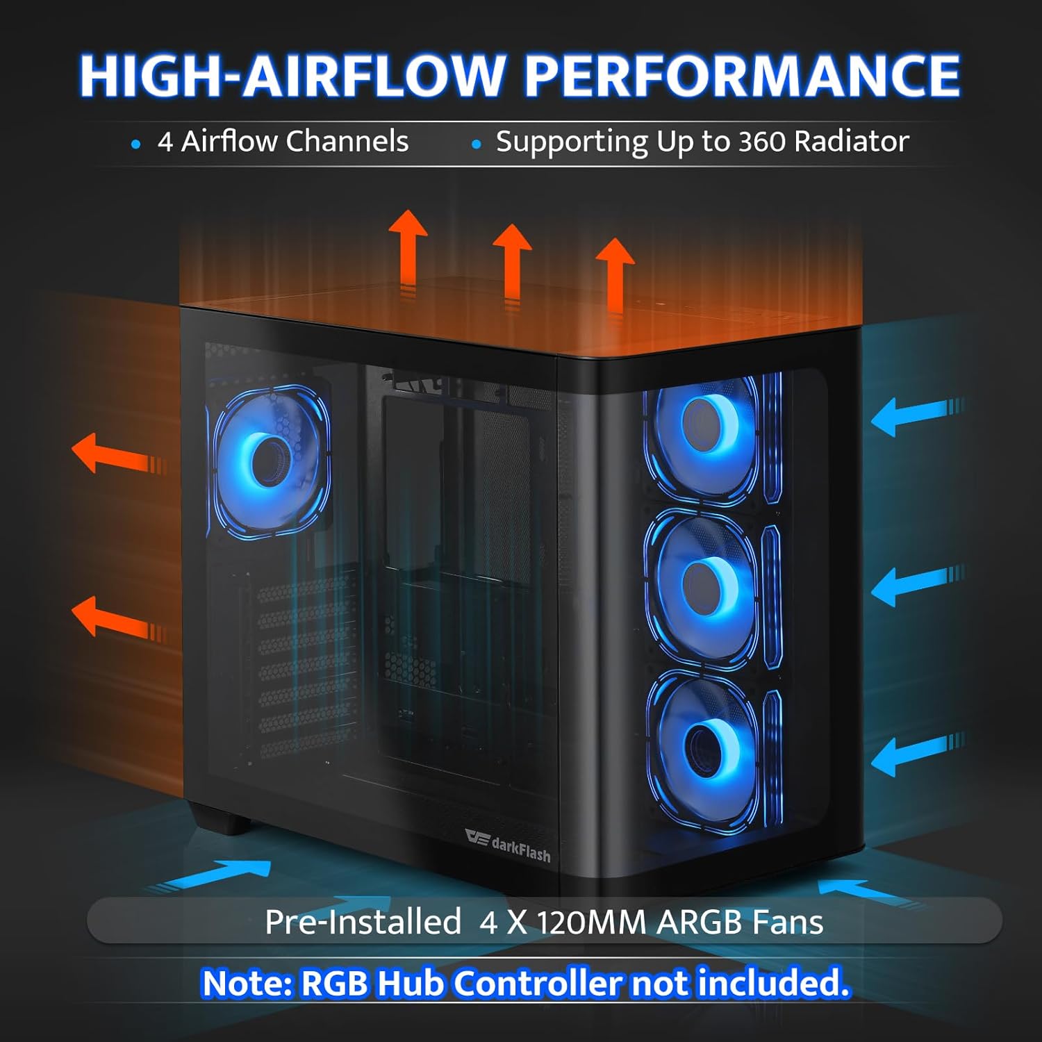 DPW90 ATX Mid-Tower Gaming PC Case