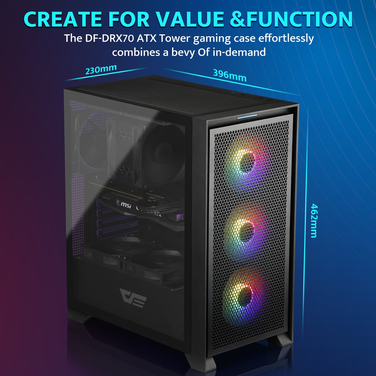 DRX70 ATX Mid-Tower Gaming PC Case-5