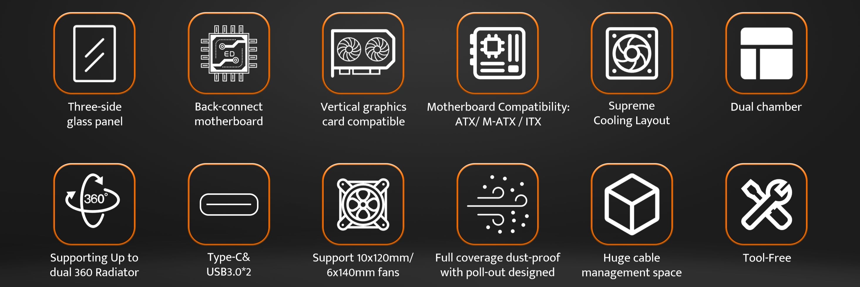 DY470 Full-Tower ATX Gaming PC Case-11