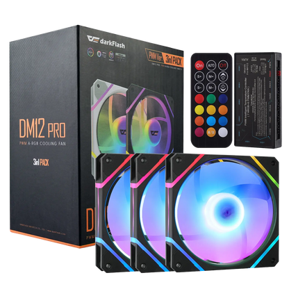 DM12PRO ARGB Case Fans with Controller Hub & Remote(120mm)