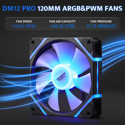 DM12PRO ARGB Case Fans with Controller Hub & Remote(120mm)