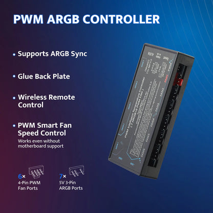 DM12PRO ARGB Case Fans with Controller Hub & Remote(120mm)