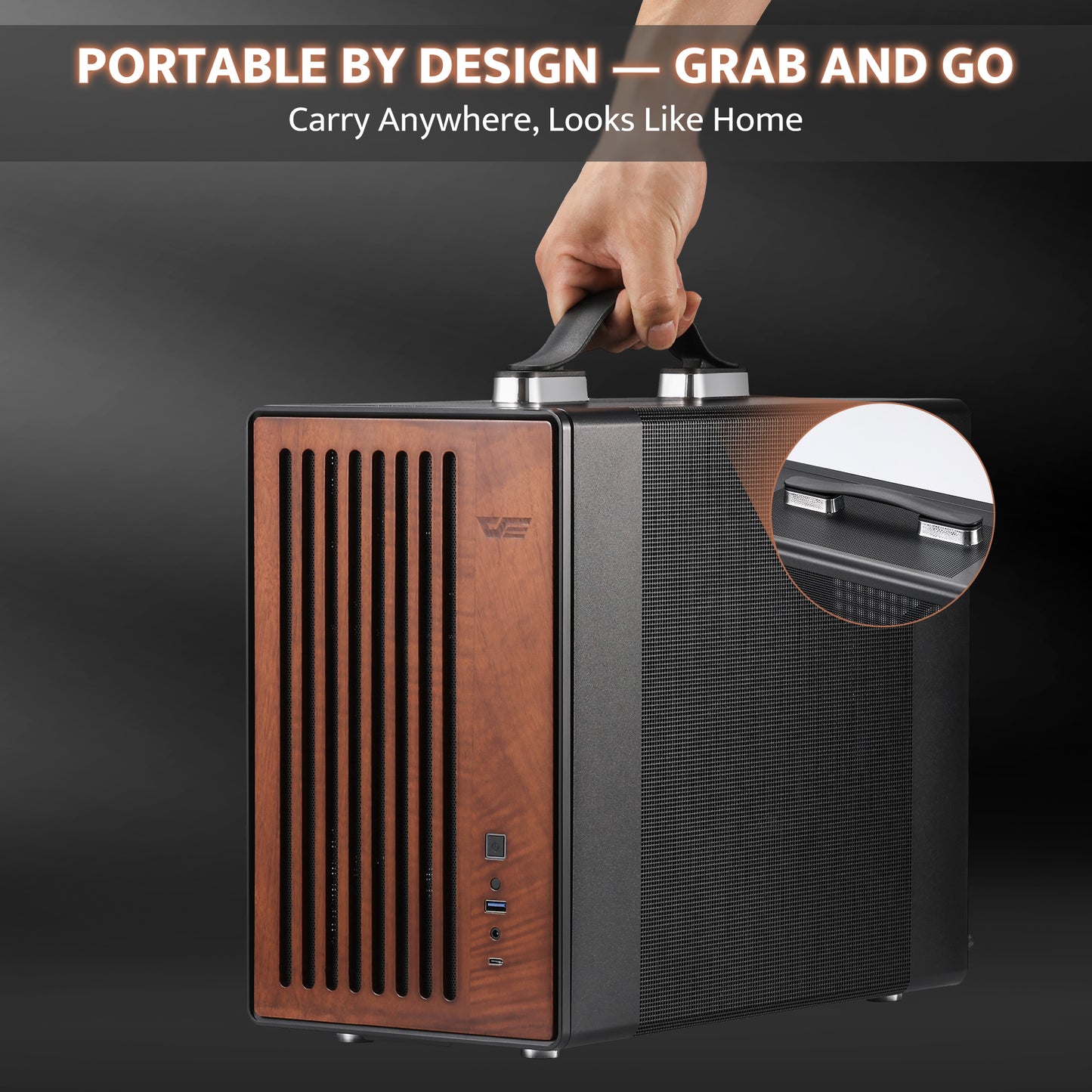WD200 Portable Micro-ATX PC Case with Handle