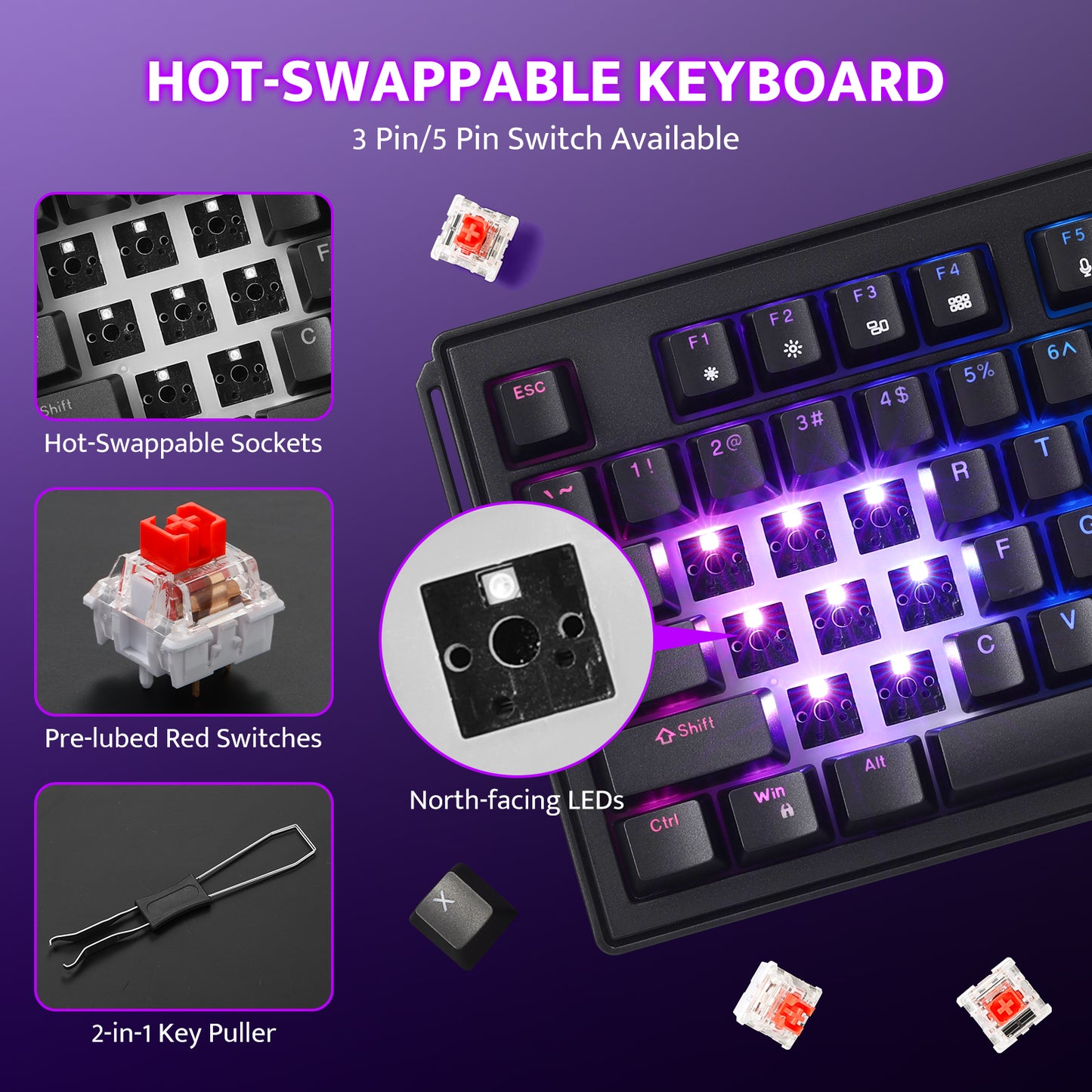 K87PRO TKL Mechanical RGB Gaming Keyboard