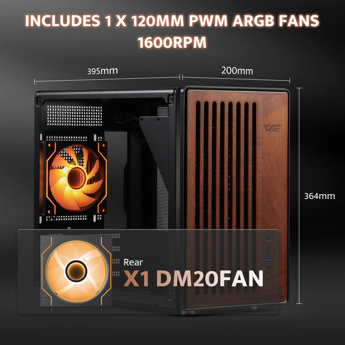 Wd200 WD200 Portable Micro-ATX PC Case with Handle | darkFlash PC Case ...