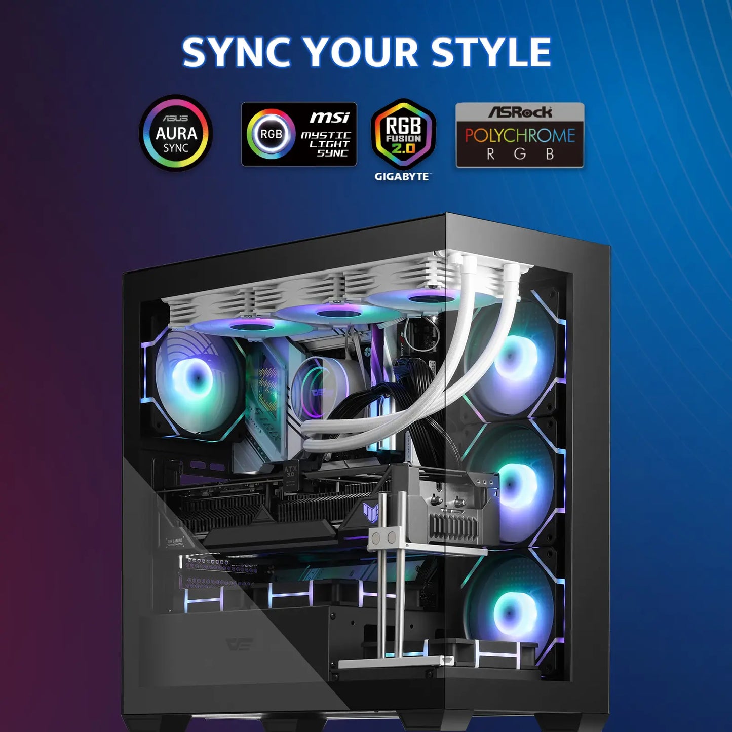 DM12PRO ARGB Case Fans with Controller Hub & Remote(120mm)