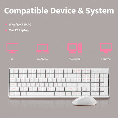 GK104 Wireless Mechanical Keyboard and Mouse Combo
