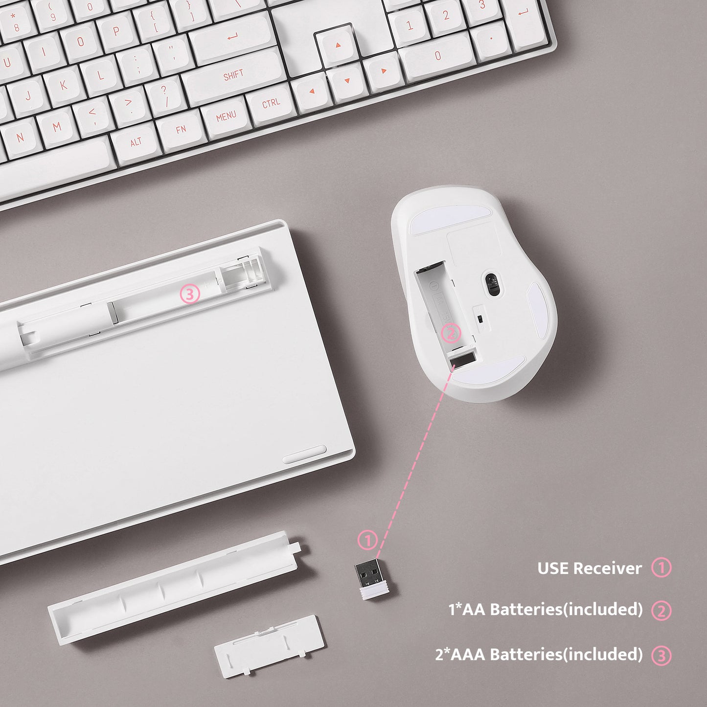 GK104 Wireless Mechanical Keyboard and Mouse Combo