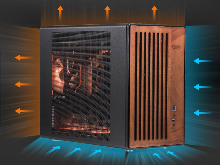 Computer case with heat dissipation system and Type-C connection