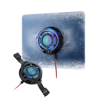 Retractable USB cable with glowing blue ends