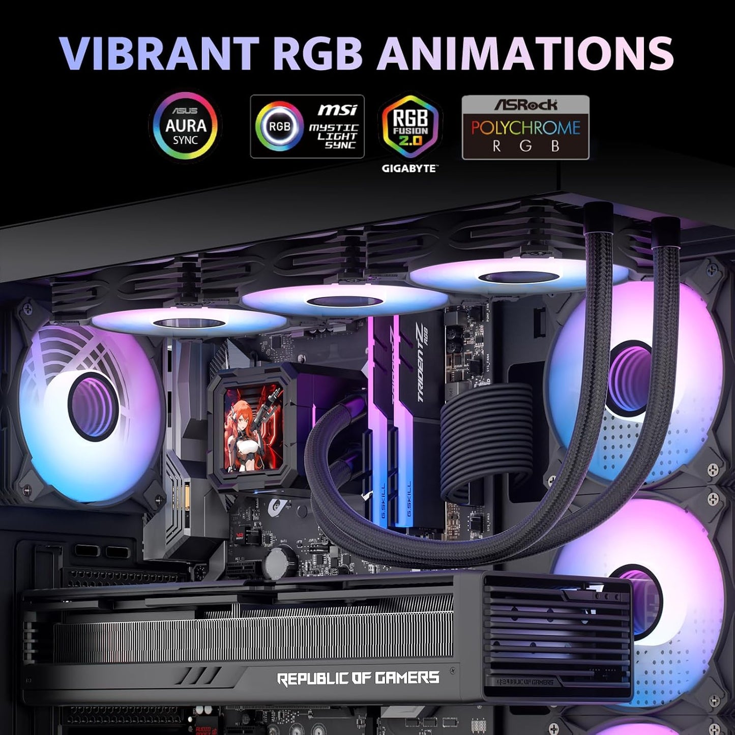 DV360S Liquid CPU Cooler with LCD Screen