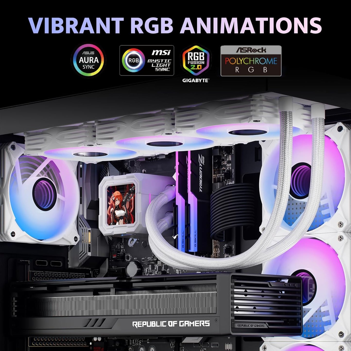 DV360S Liquid CPU Cooler with LCD Screen