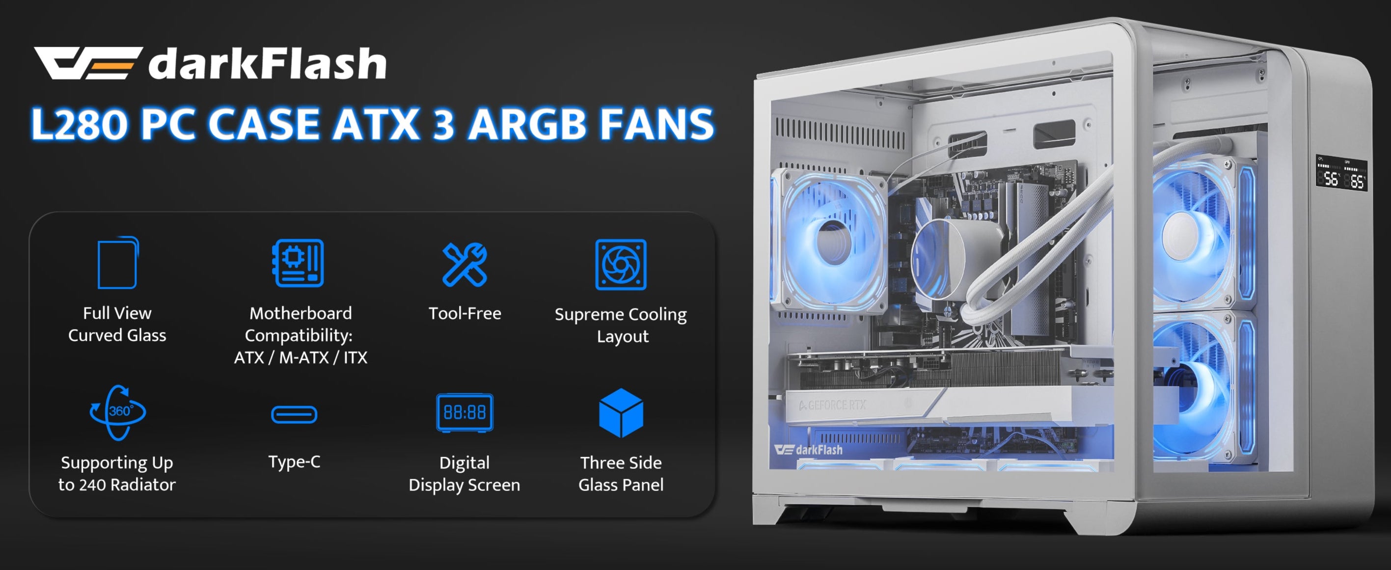 L280M Micro-ATX PC Case with Screen-10