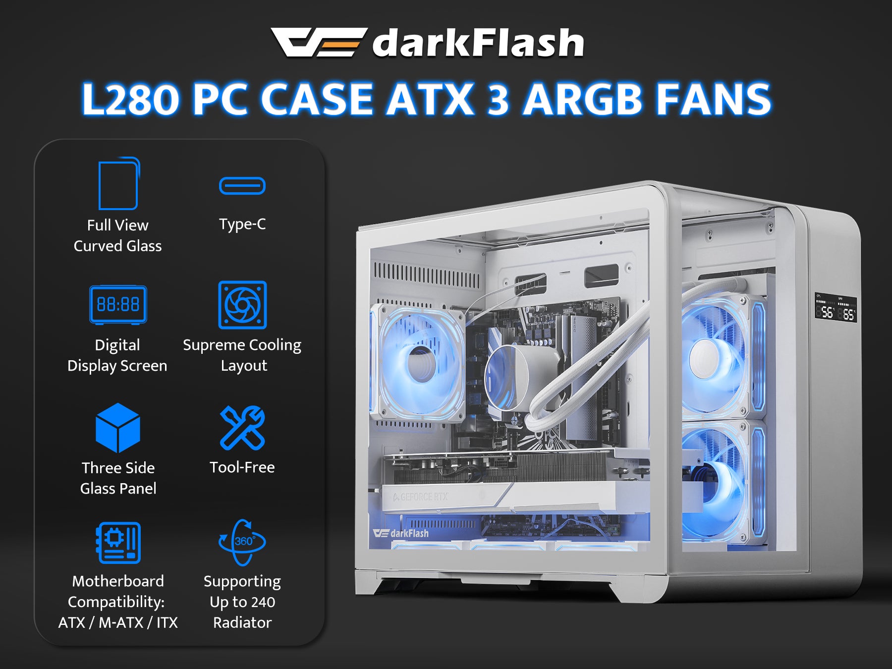 L280M Micro-ATX PC Case with Screen-11