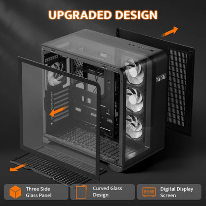 L280 ATX Mid-Tower PC Case with Screen-2