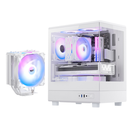 DB330M Micro ATX PC Case Bundle (White)