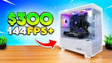 Computer setup with $300 price tag and 144 FPS+-darkflash DB330 PC case